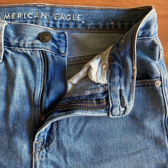 Blue High Waisted Distressed Denim Jeans Straight Leg in Women’s size 0 - Picture 5 of 6